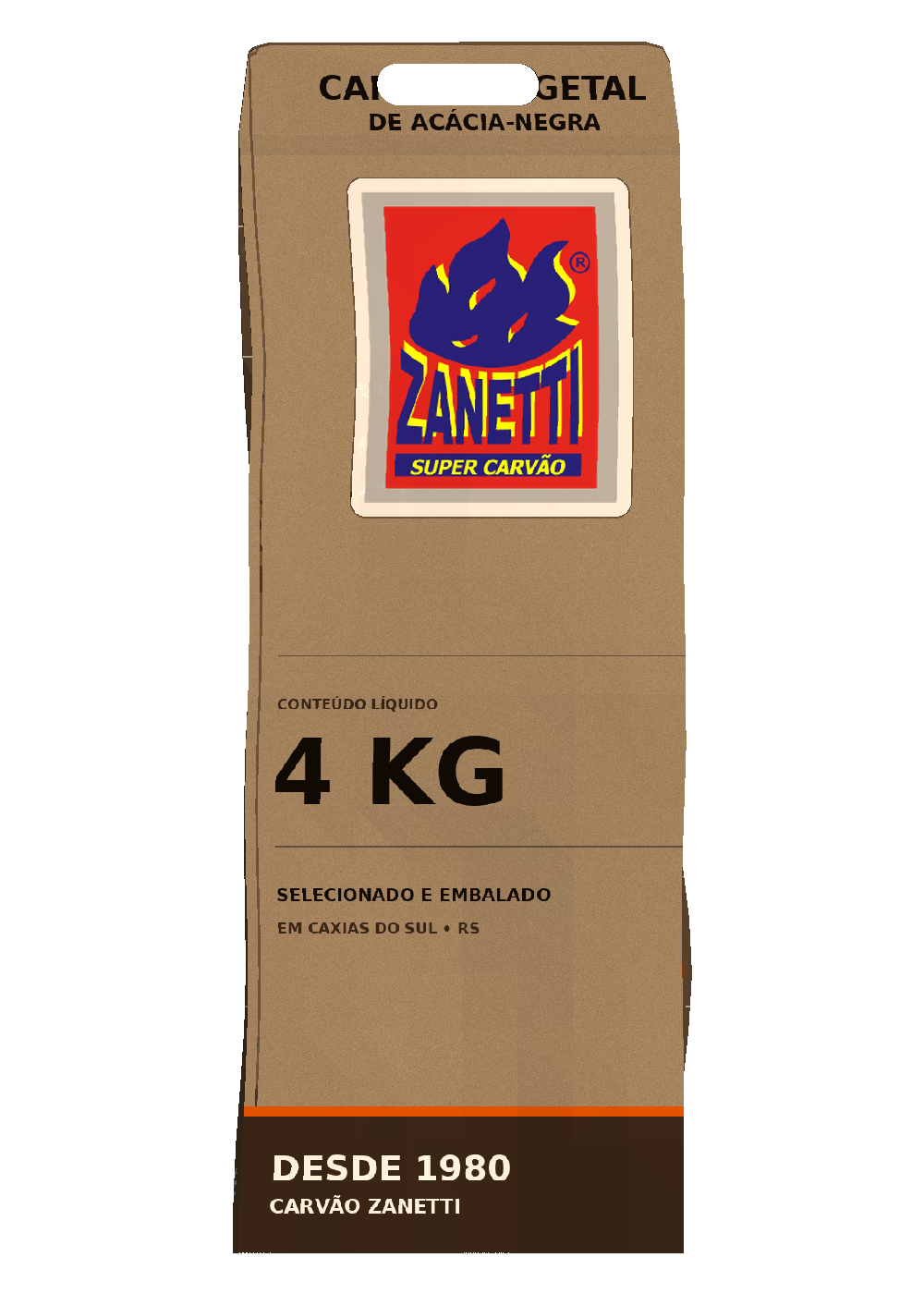 Embalagem Carvão Zanetti 4 kg